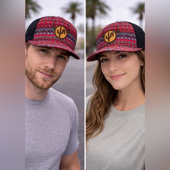 Cactus Alley Hat Co Accessories - Southwestern Cactus | Aztec Pattern Snapback | Western Festival Cap | Like New